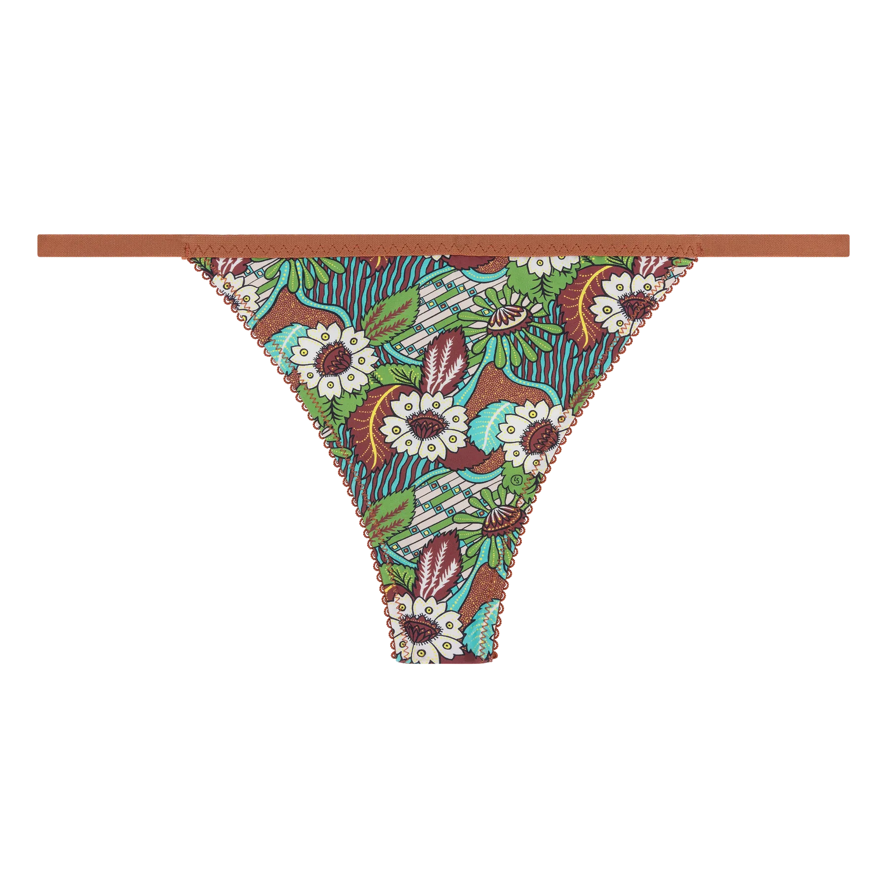 Roomservice Floral Print String Briefs