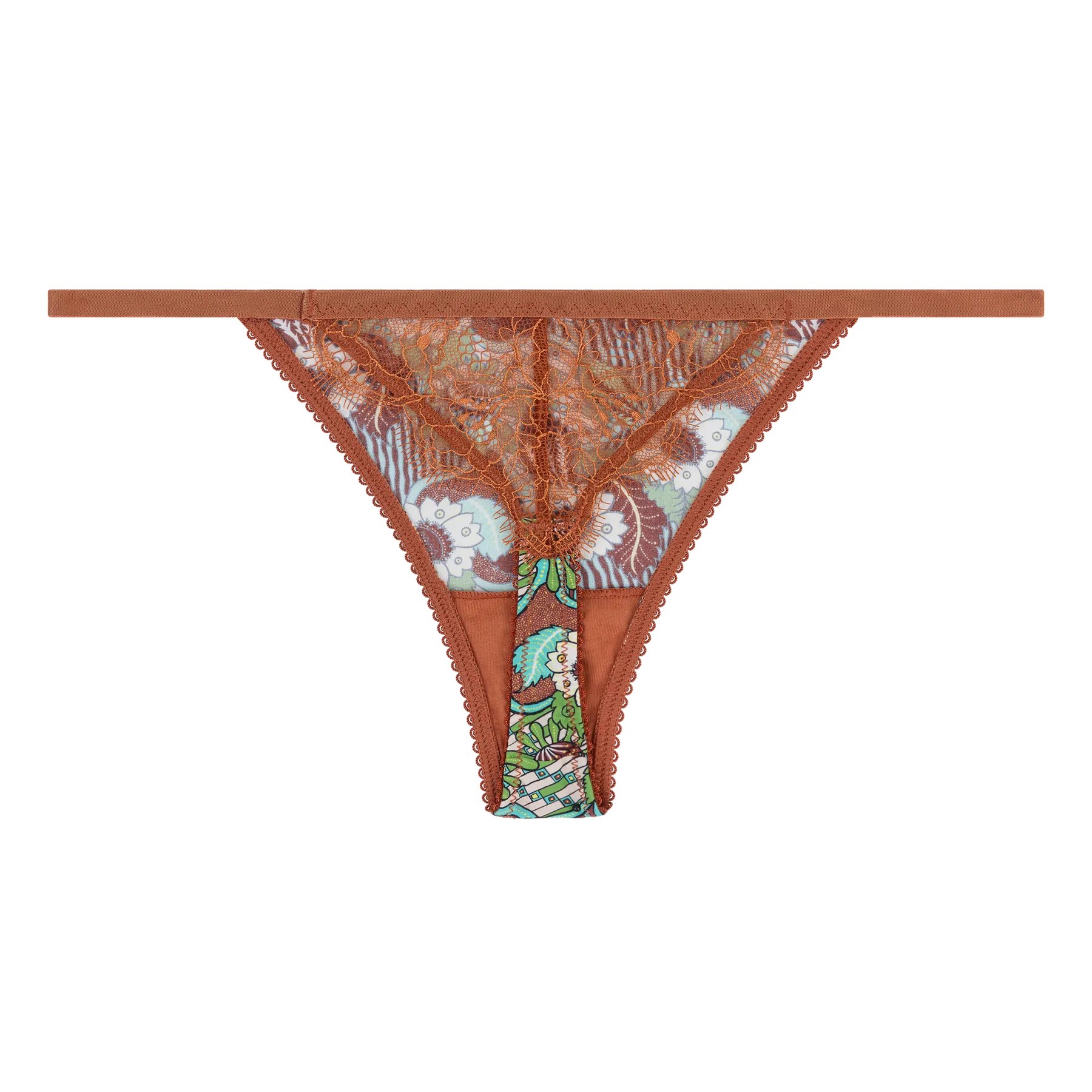 Roomservice Floral Print String Briefs