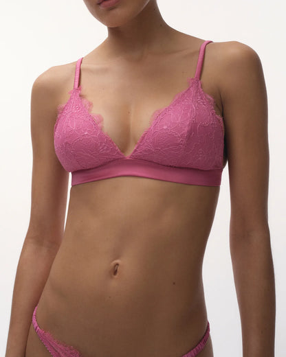 Gwen Pink Lacy Padded Bralette