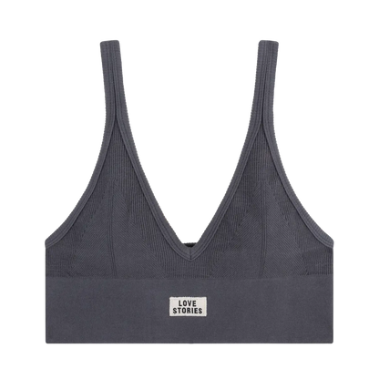 Grey Stylish Sporty Bralette