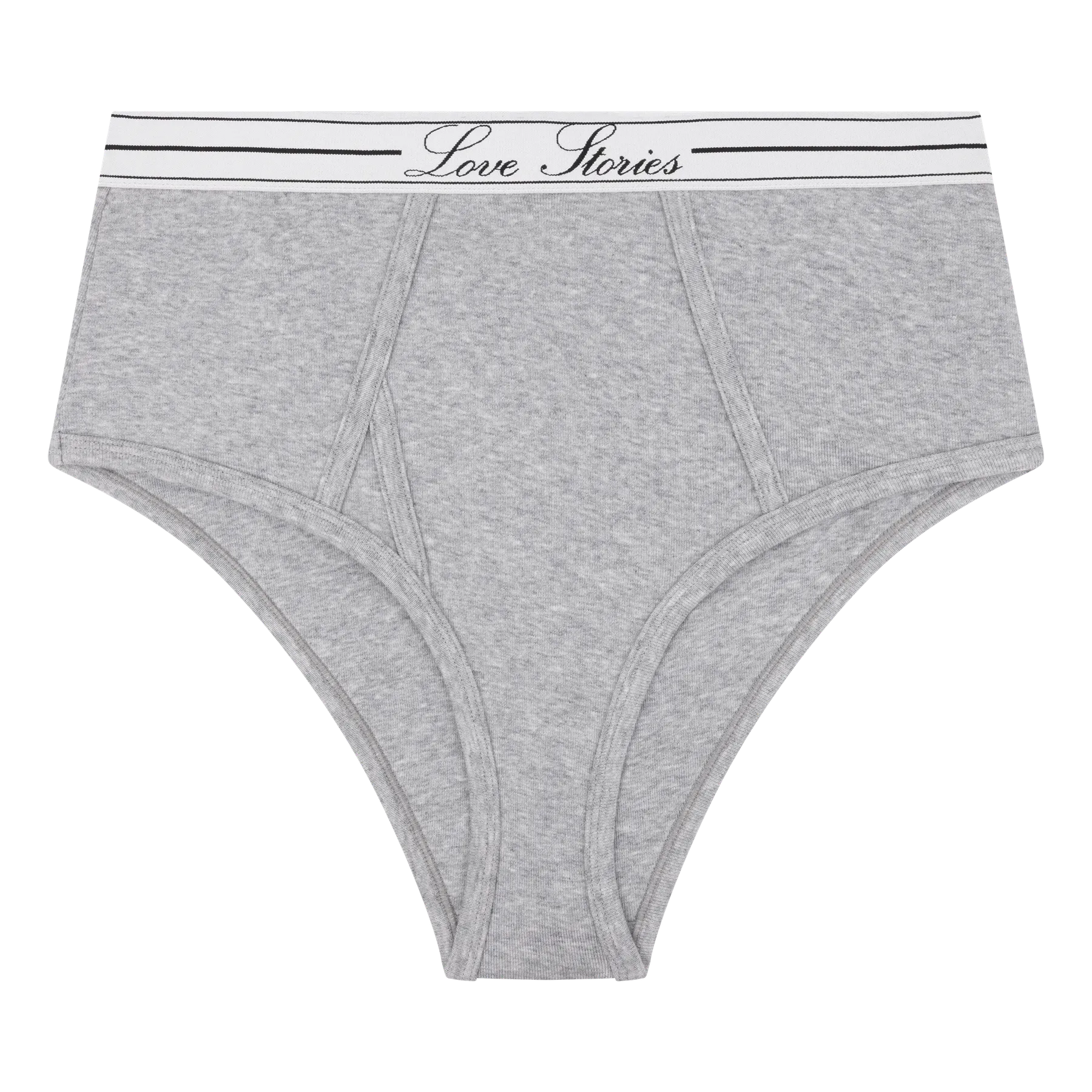 High Waisted Grey Briefs