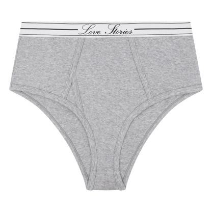 High Waisted Grey Briefs