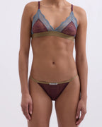 Burgundy Comfortable Lace Briefs