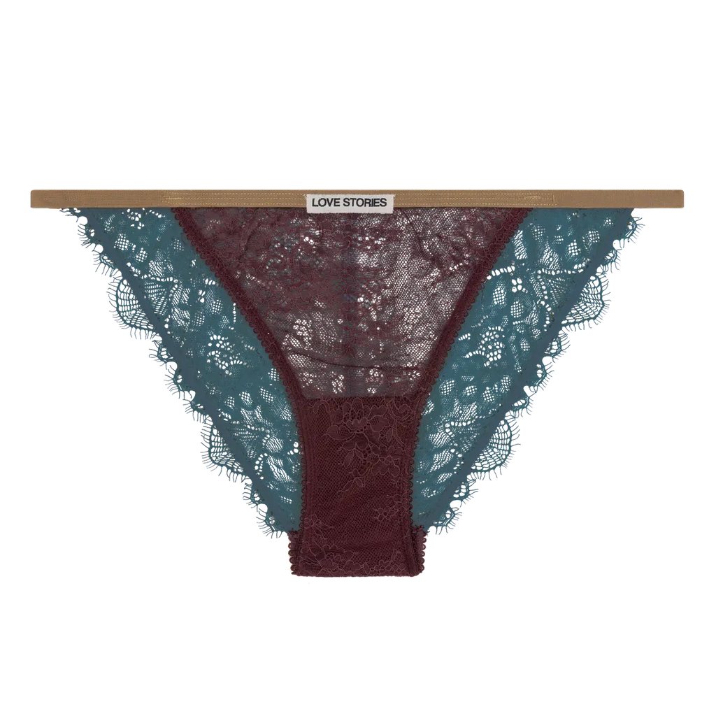 Burgundy Comfortable Lace Briefs