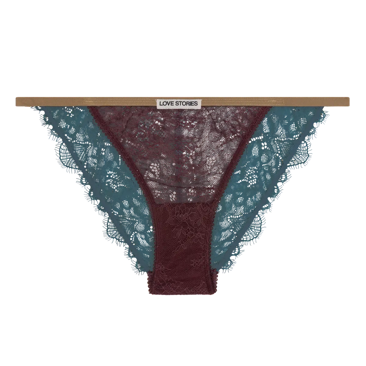 Burgundy Comfortable Lace Briefs