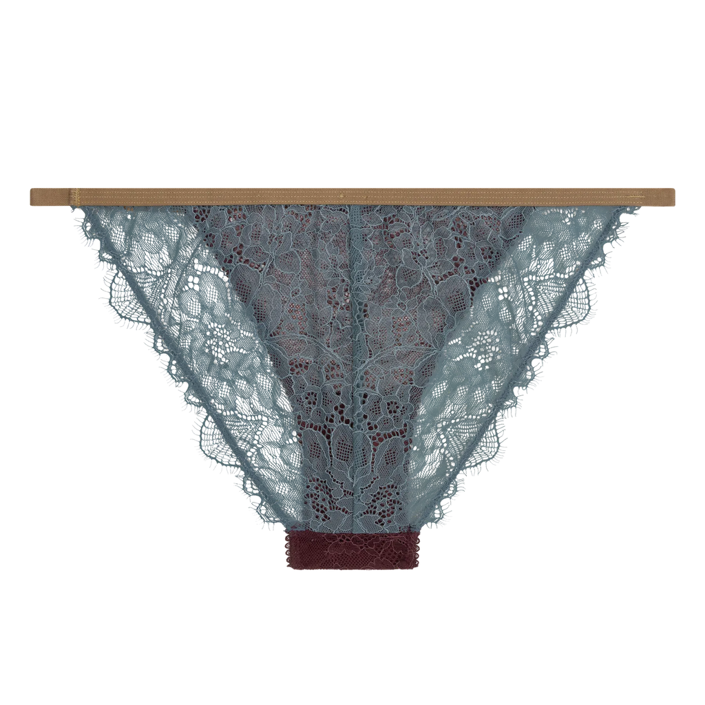 Burgundy Comfortable Lace Briefs