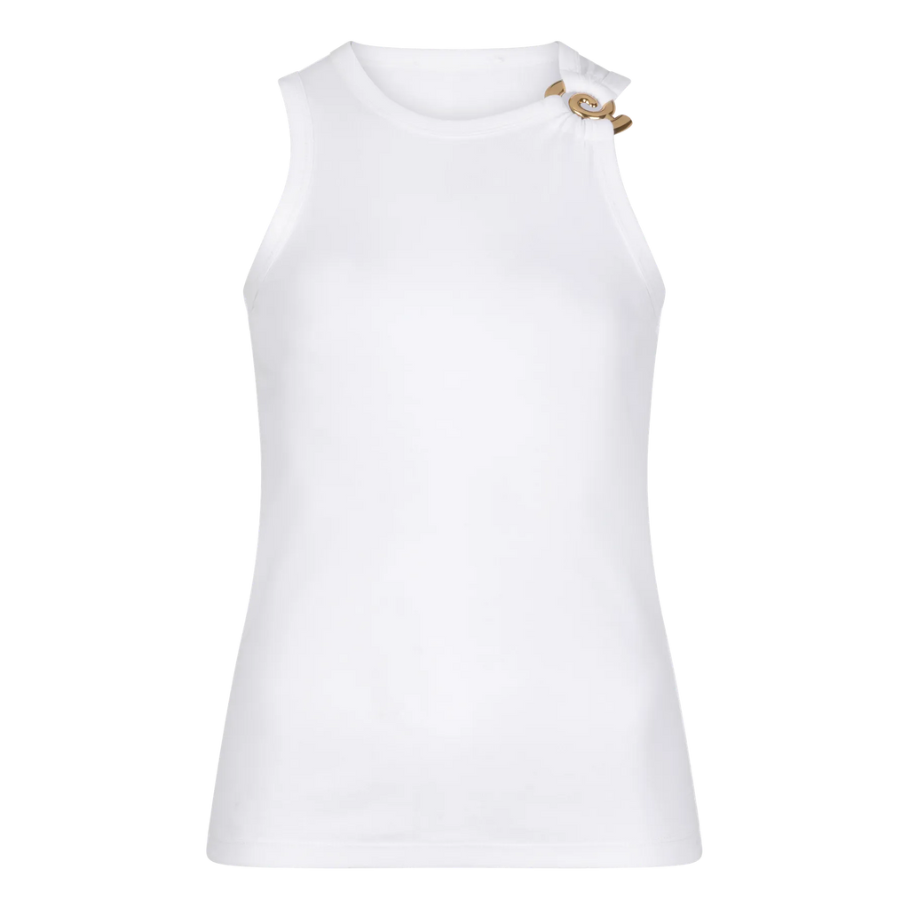 Racerback White Tank Top