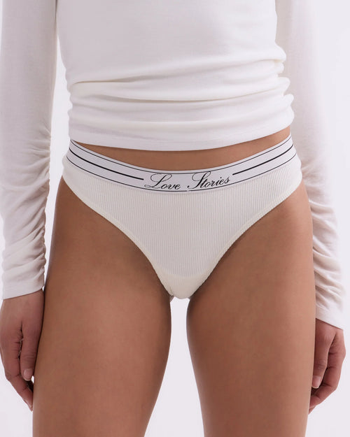 Lima White Comfy String Briefs