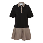 Pleated Polo Dress