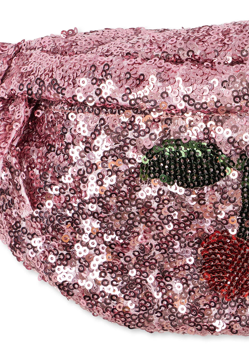 Чанта за кръст с пайети и черешка за момиче