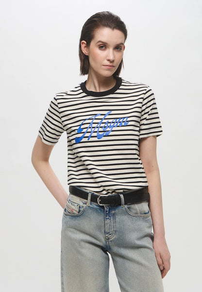 Blue Logo Stripes T-Shirt
