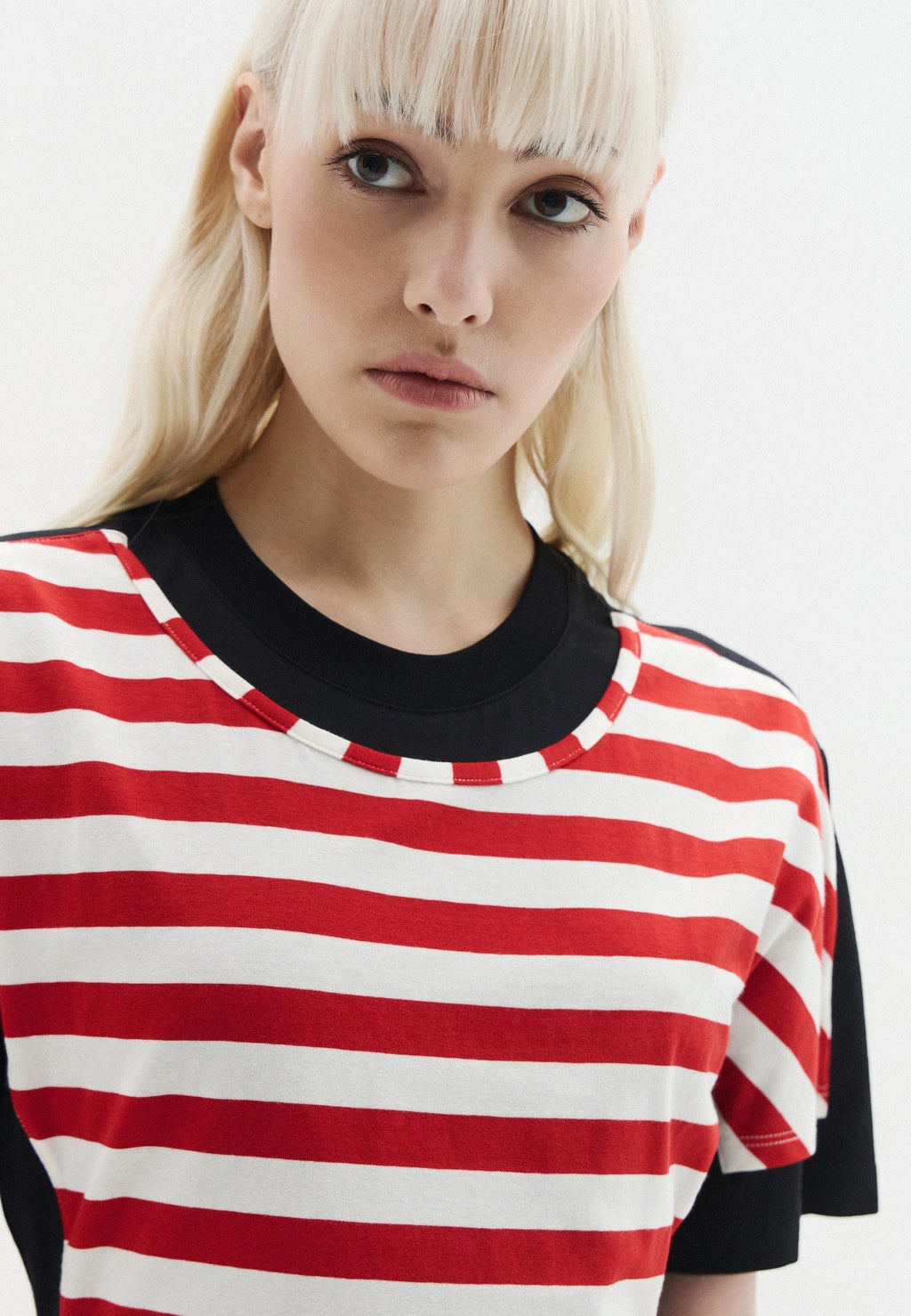 Red Striped Layered Dress