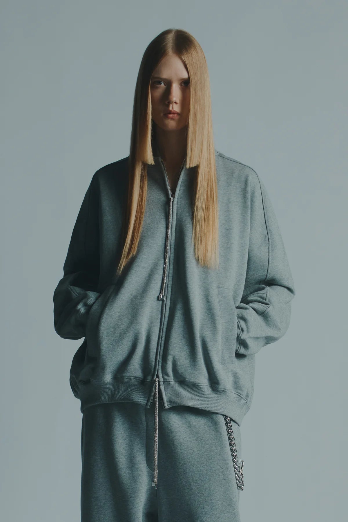 Strass Bomber Sweatshirt