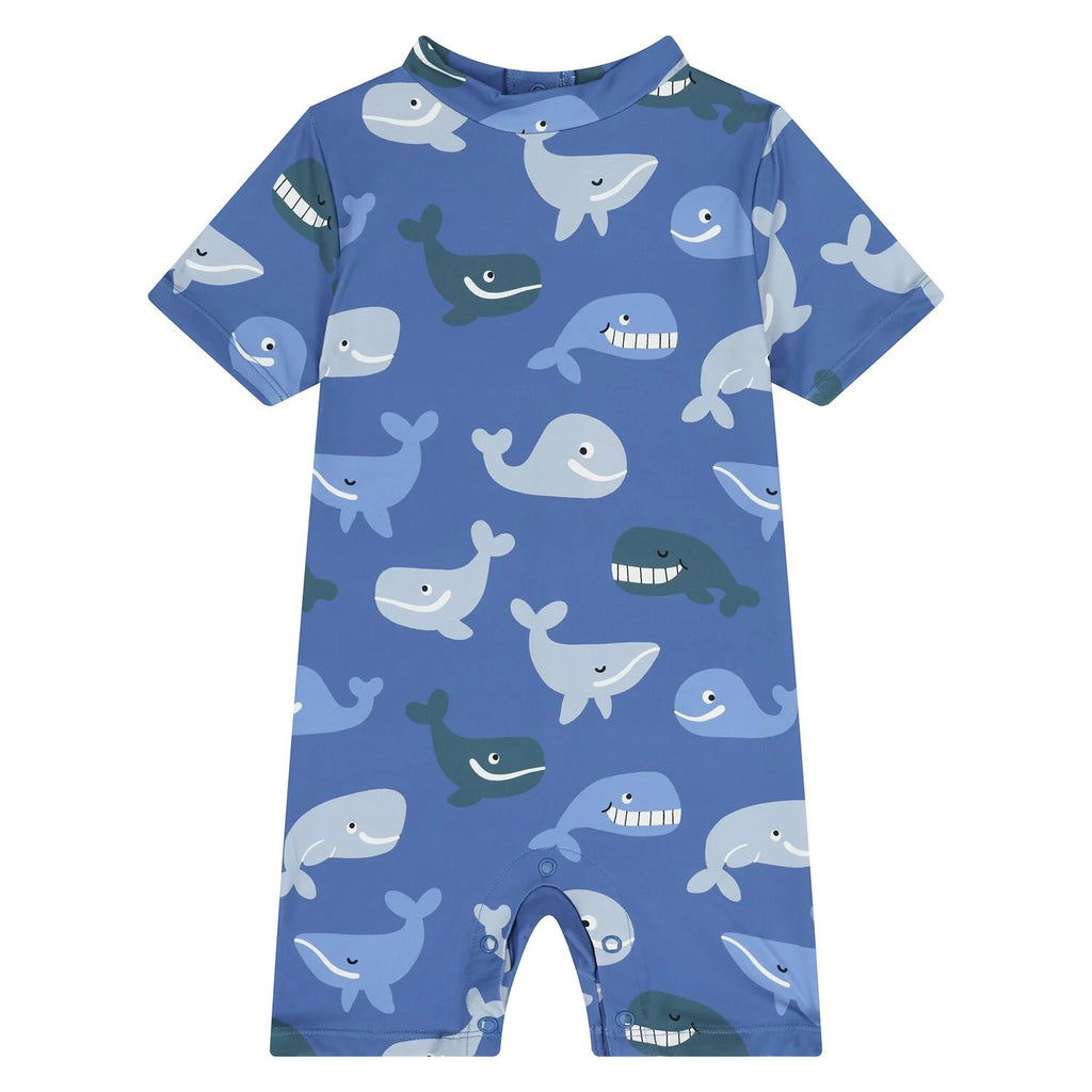 Whale Print Shortie Swimsuit