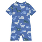 Whale Print Shortie Swimsuit