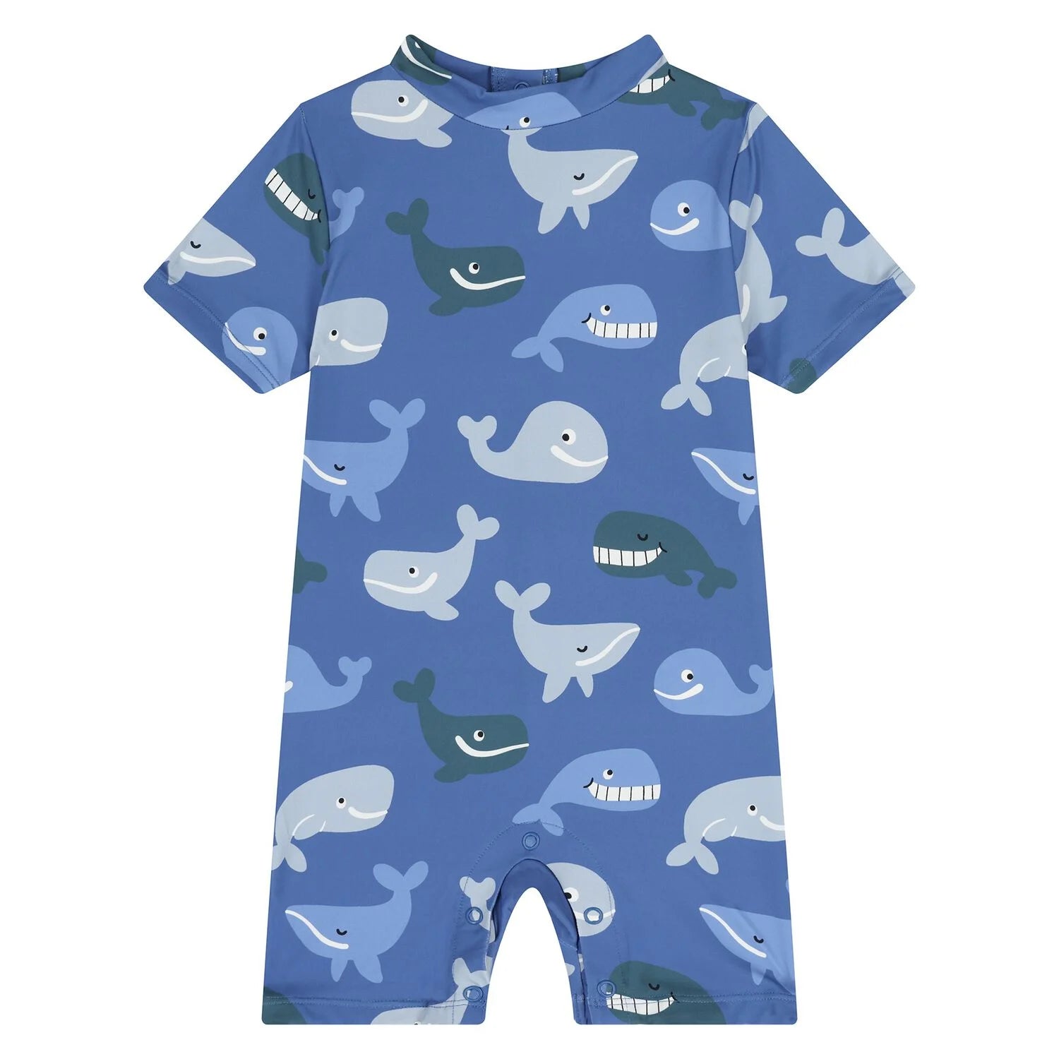 Whale Print Shortie Swimsuit