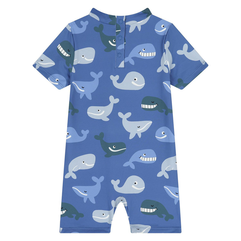 Whale Print Shortie Swimsuit