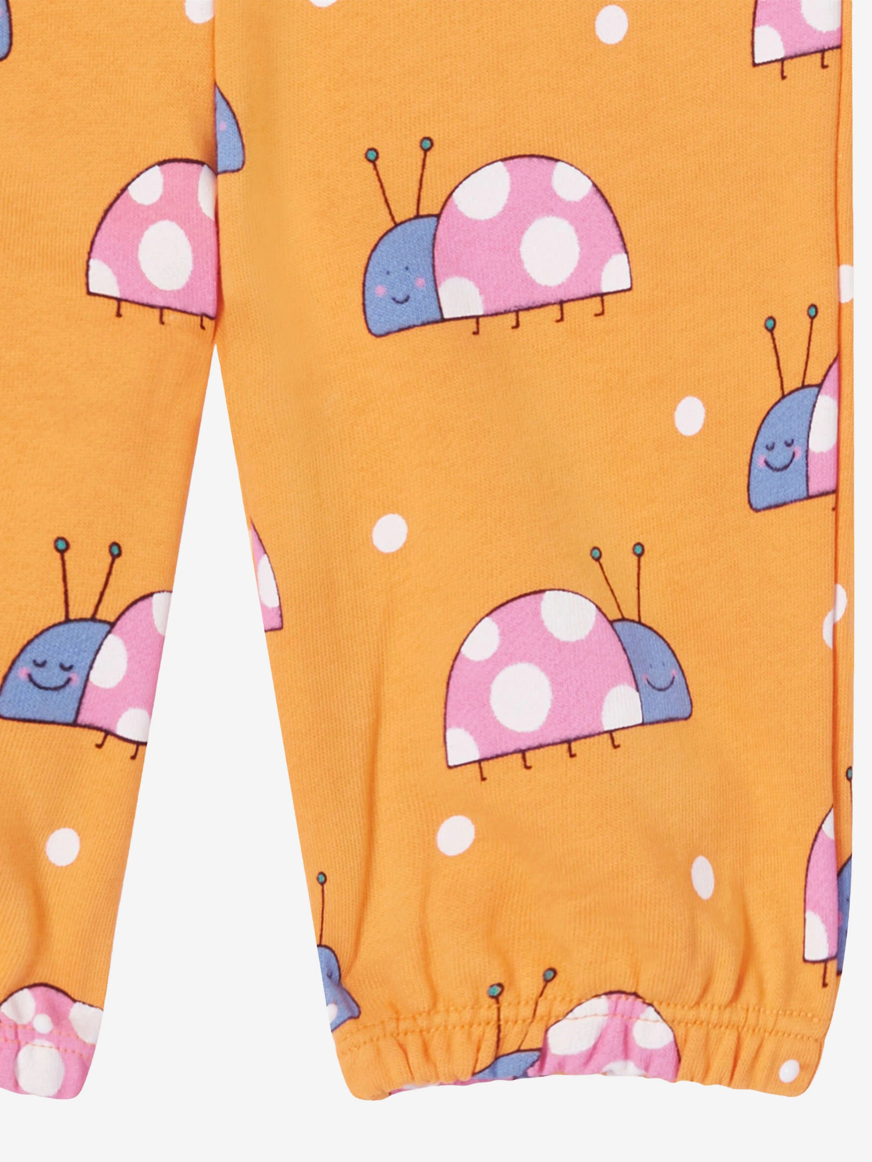 Baby Girls Ladybird Joggers in Orange