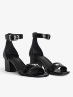 Caprese Black Sandals