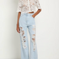 Floral Lace Cropped Shirt
