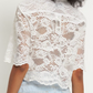 Floral Lace Cropped Shirt