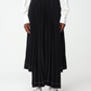 Pleated Asymmetric Long Skirt