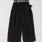 Black Viscose Cropped Trousers