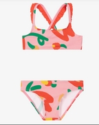 Girls Pink Bikini with Tulip Print UPF50+
