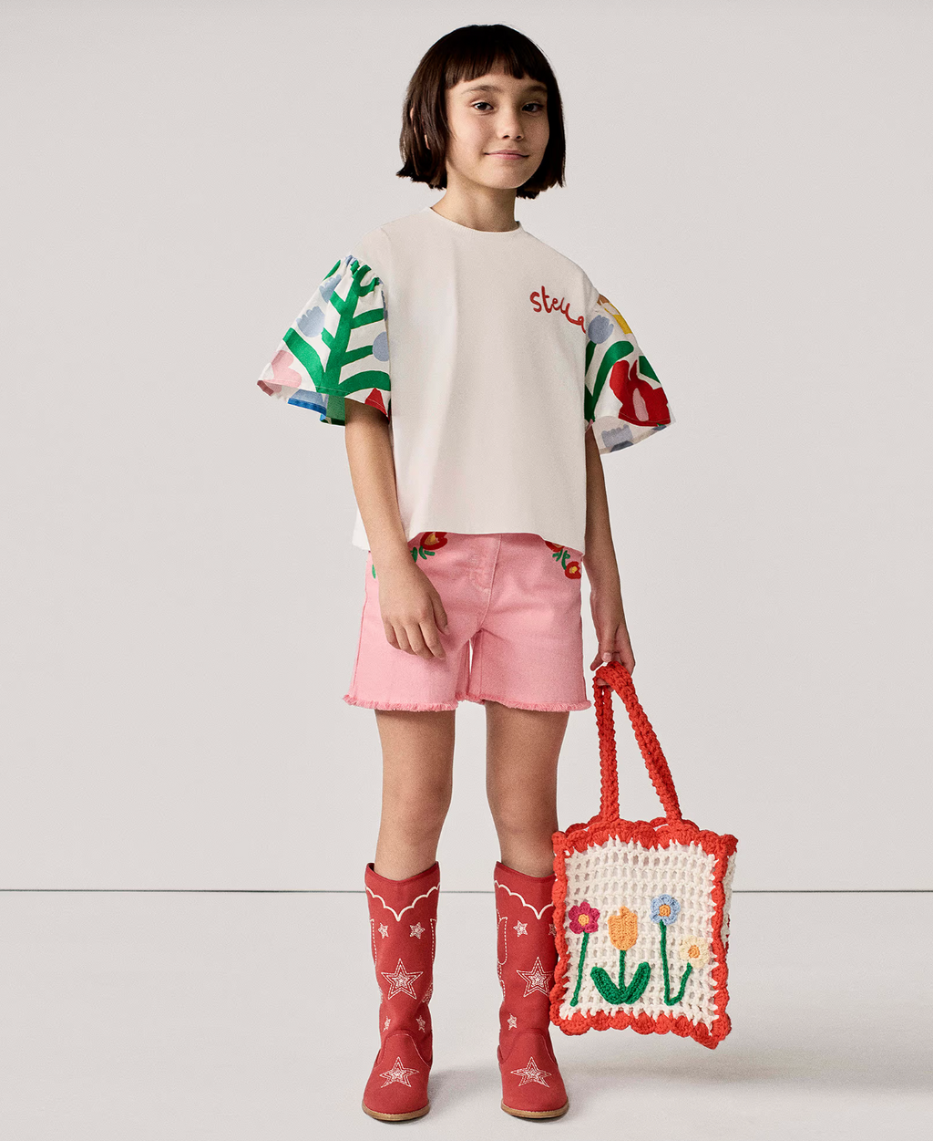 Floral Sleeves T-Shirt