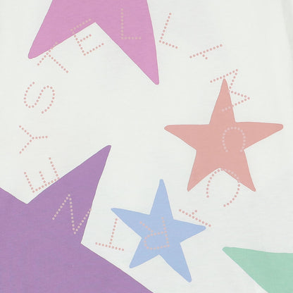 Girls Ivory Stars Logo T-Shirt