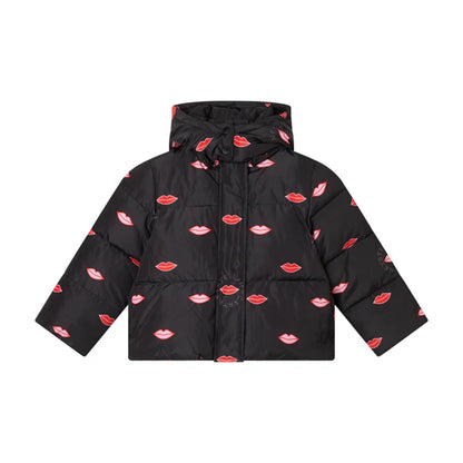 Logo Lips Puffer Jacket