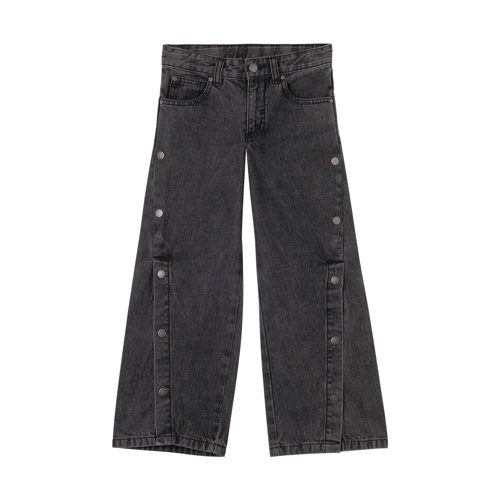 Denim Button Jeans Black