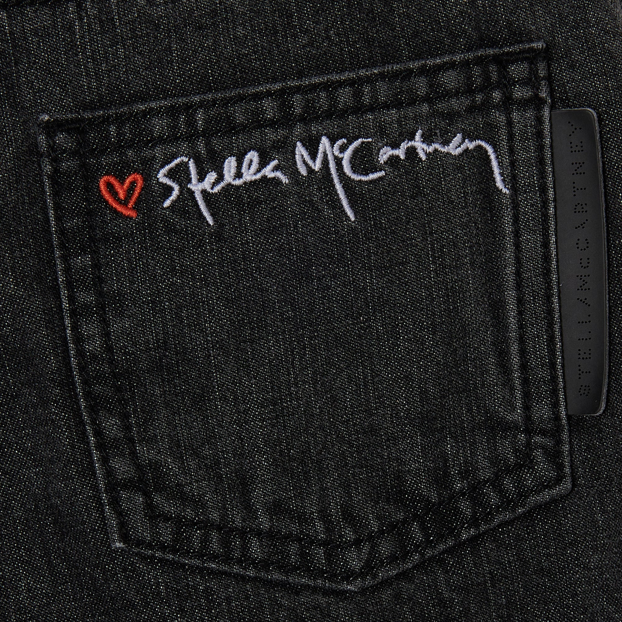 Denim Button Jeans Black