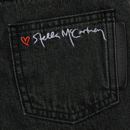 Denim Button Pants Black