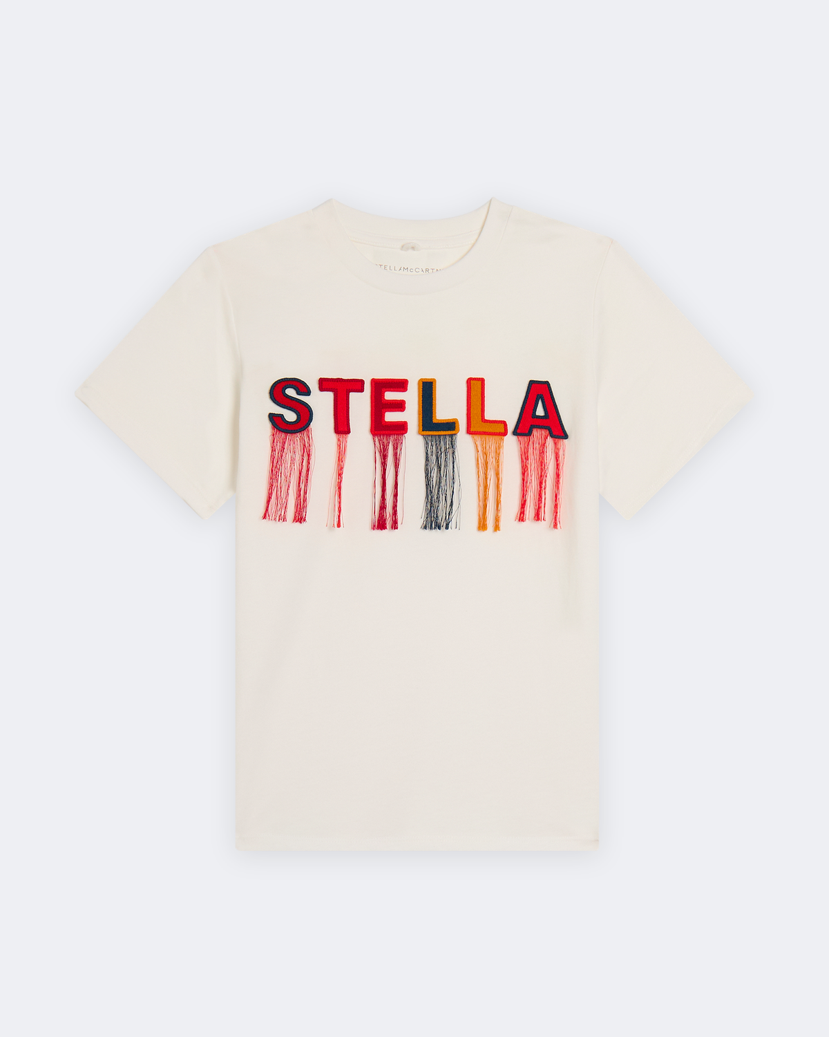 Тениска с надпис STELLA и ресни за момиче