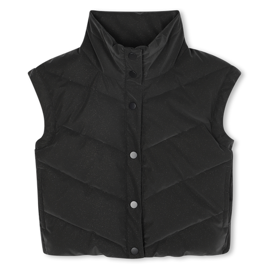 Sleeveless Glitter Down Jacket