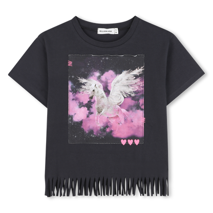 Black Fringe T-Shirt