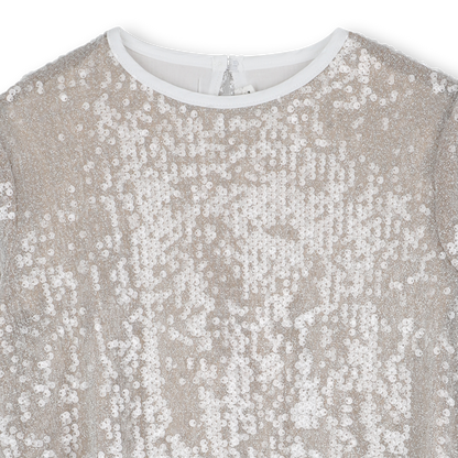Long Sleeve Golden Dress