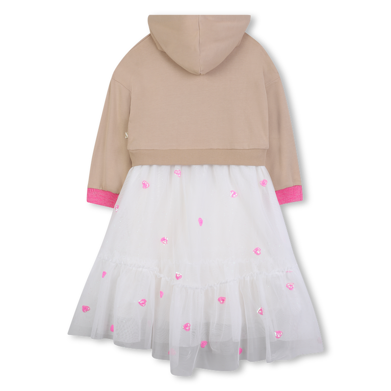 Bi-Material Hoodie Dress