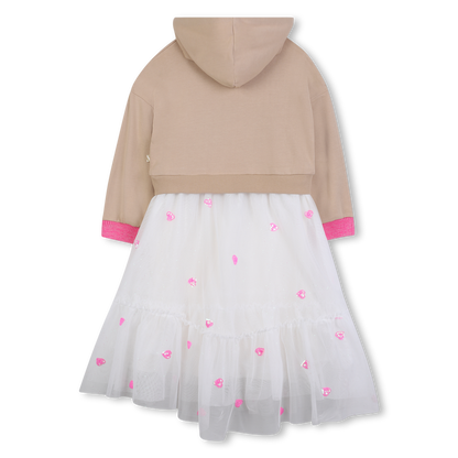 Bi-Material Hoodie Dress