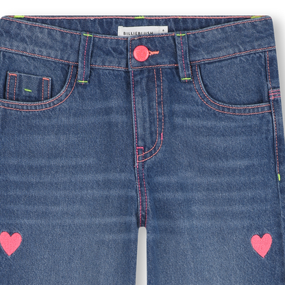 Pink Hearts Denim Pants