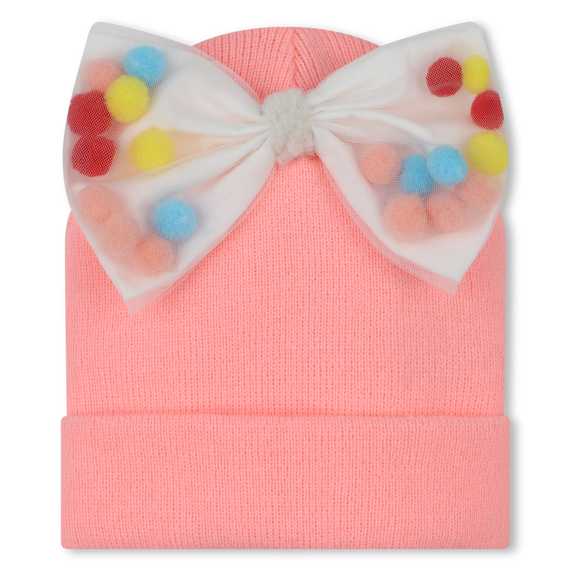 Bow And Pompom Hat