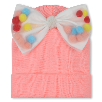 Bow And Pompom Hat