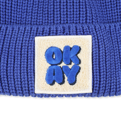 Blue Knitted Beanie