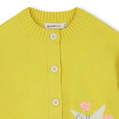 Yellow Knit Cardigan