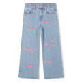 Embroidered Denim Trousers