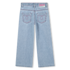Embroidered Denim Trousers