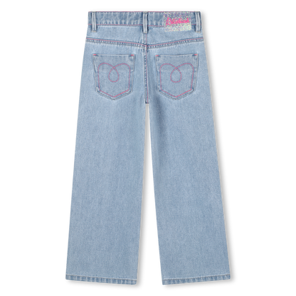 Embroidered Denim Trousers