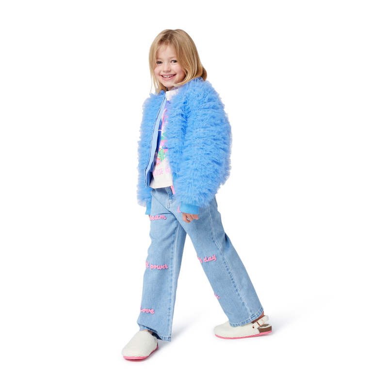 Embroidered Denim Trousers