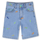 Denim Print Bermudas